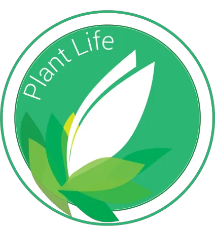 Plant Life theme badge with green leaves