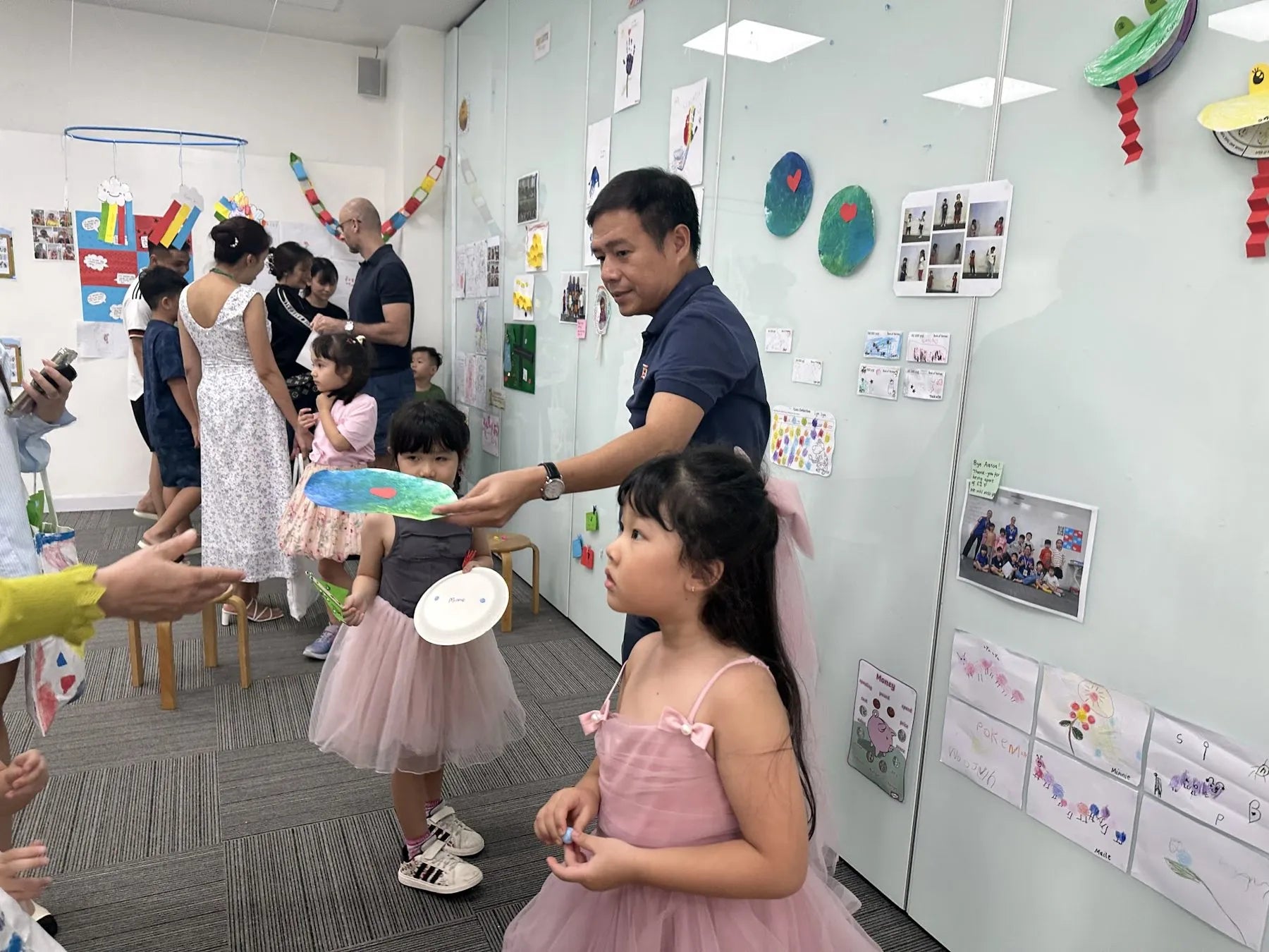 Families exploring the Big Exhibition
