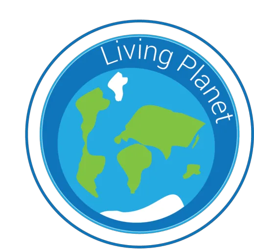 Living Planet theme badge with a globe